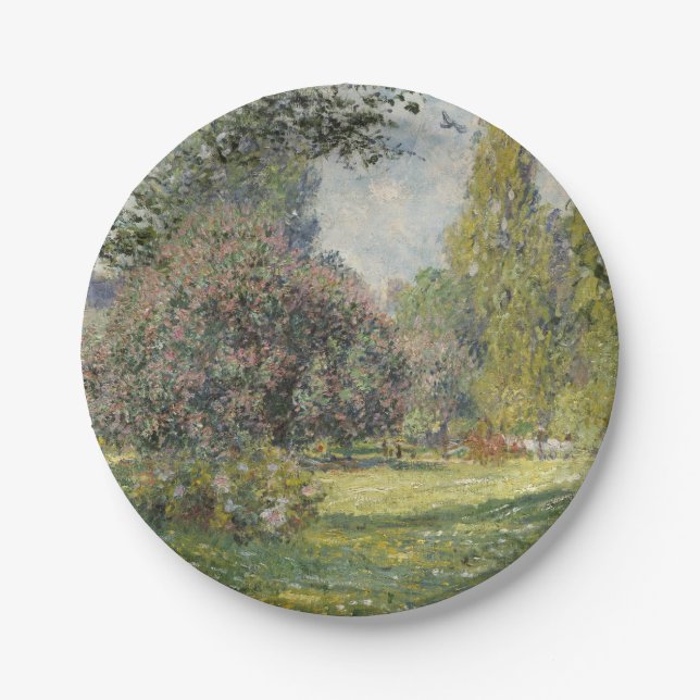 The Parc Monceau - Claude Monet Paper Plate (Front)