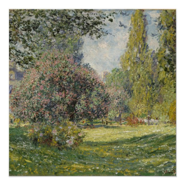 The Parc Monceau - Claude Monet Poster (Front)
