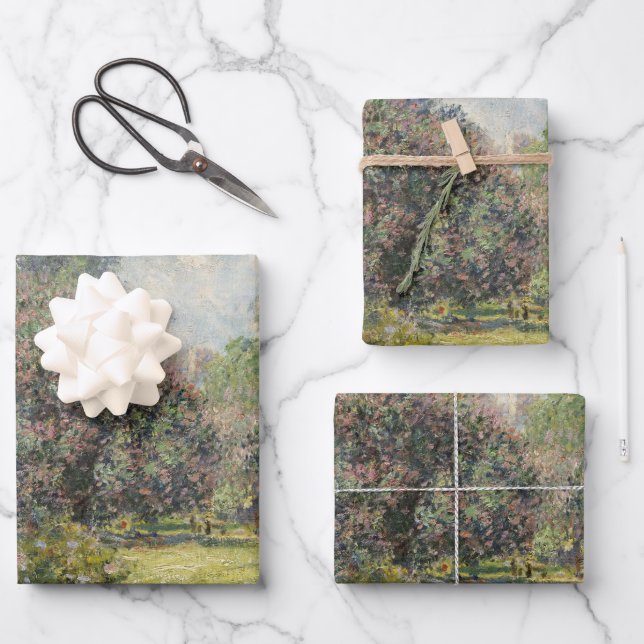The Parc Monceau - Claude Monet Wrapping Paper Sheet (Front)