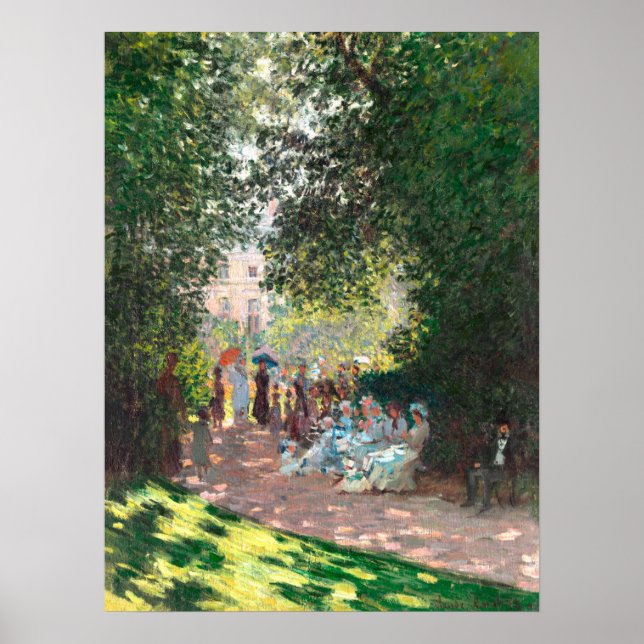 The Parc Monseau by Claude Monet Poster (Front)