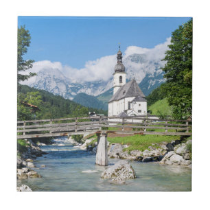 The parish church of Ramsau Ceramic Tile
