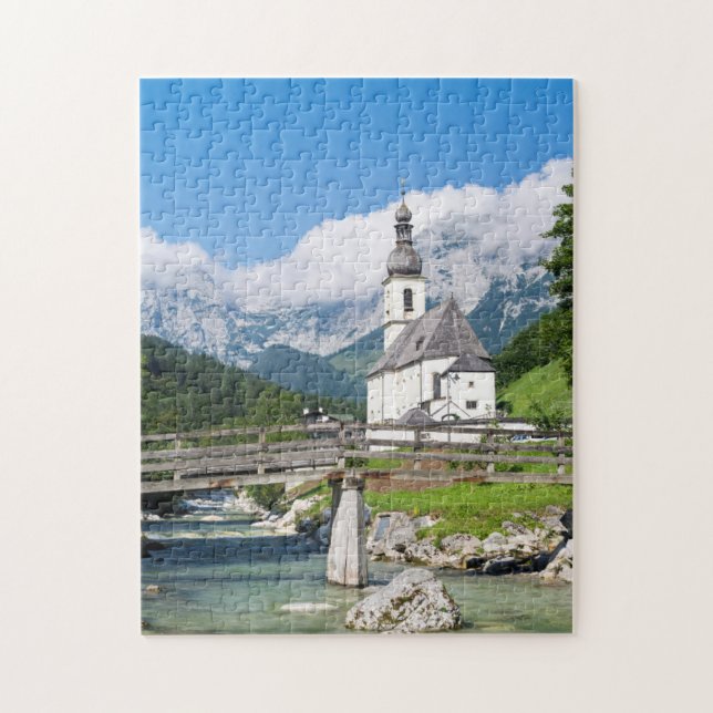 The parish church of Ramsau in Bavaria, Germany Jigsaw Puzzle (Vertical)