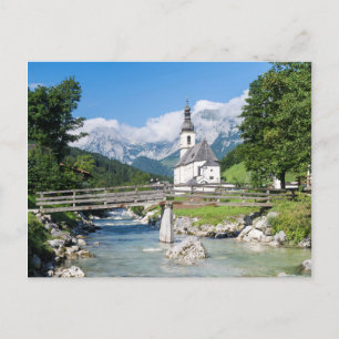 The parish church of Ramsau Postcard