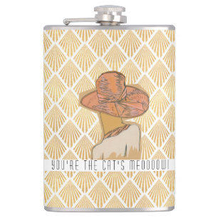 The Parisian Flapper Fashionista Art Deco Style Hip Flask