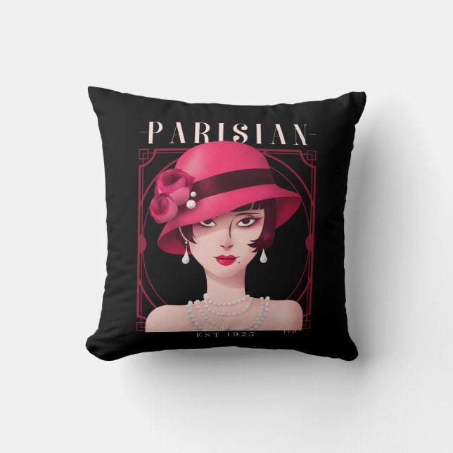 The Parisian Throw Pillow (Front)