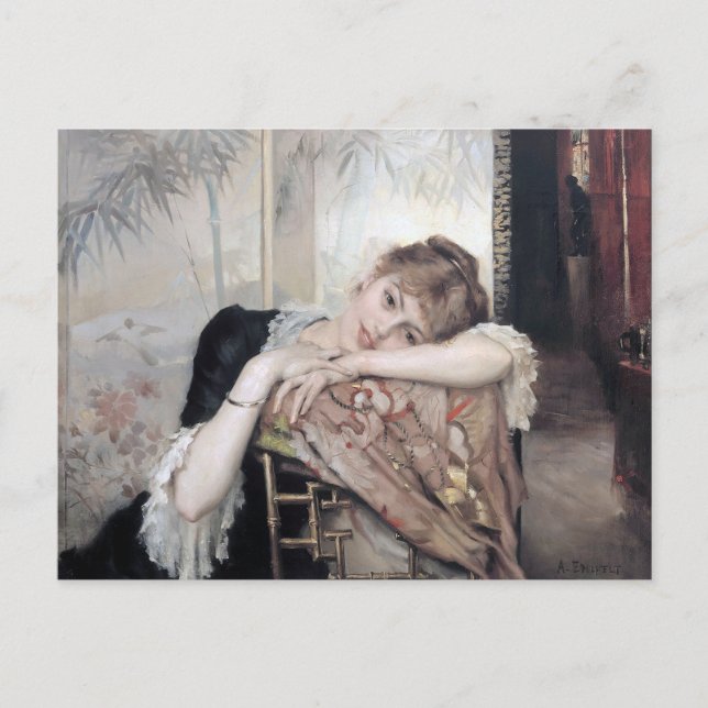 The Parisienne by Albert Edelfelt 1883 Postcard (Front)