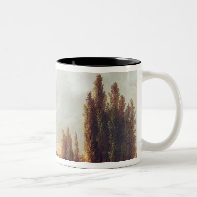 The Park and Chateau at Mereville Two-Tone Coffee Mug (Right)