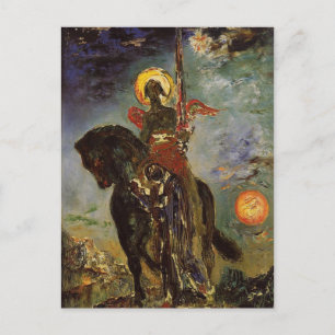 The park and the angel of death by Gustave Moreau Postcard