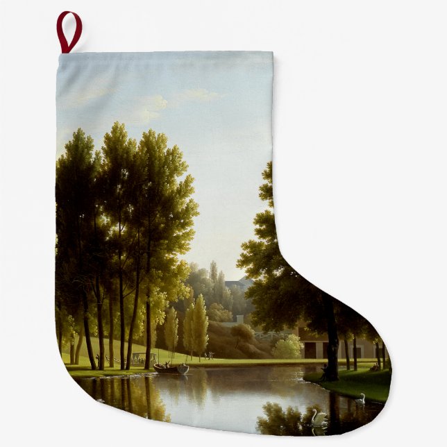 The Park at Mortefontaine (by Bidaud) Large Christmas Stocking (Front)