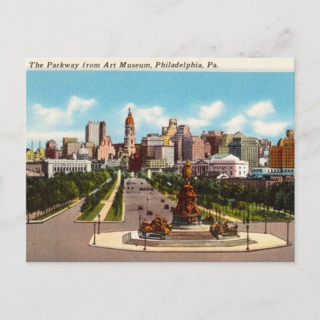The Parkway, Philadelphia, Pennsylvania Postcard (Front)