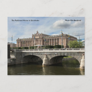 The Parliment House in Stockholm... Postcard