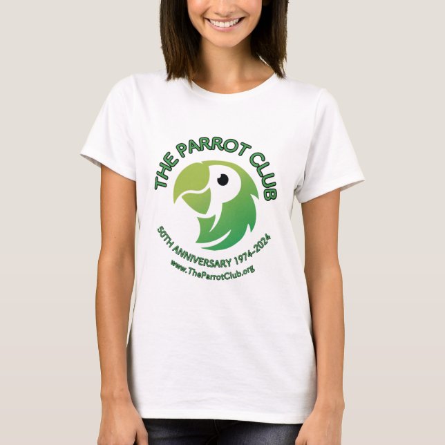 The Parrot Club 50th Anniversary Women's T-Shirt (Front)