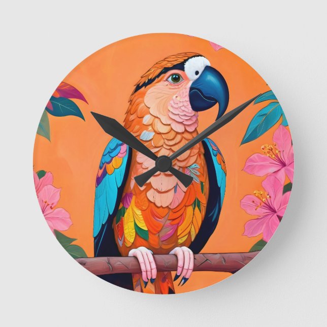 The Parrot Round Clock (Front)