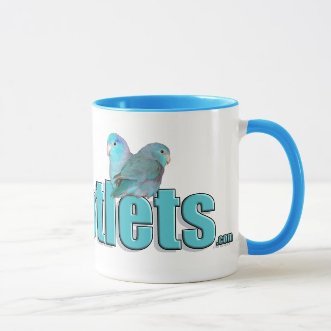 The Parrotlets Pacific Blue Parrotlet Coffee Mug (Right)