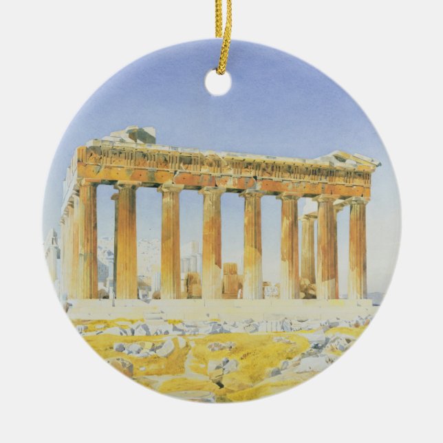 The Parthenon, c.1834 (w/c over pencil on paper) Ceramic Ornament (Front)