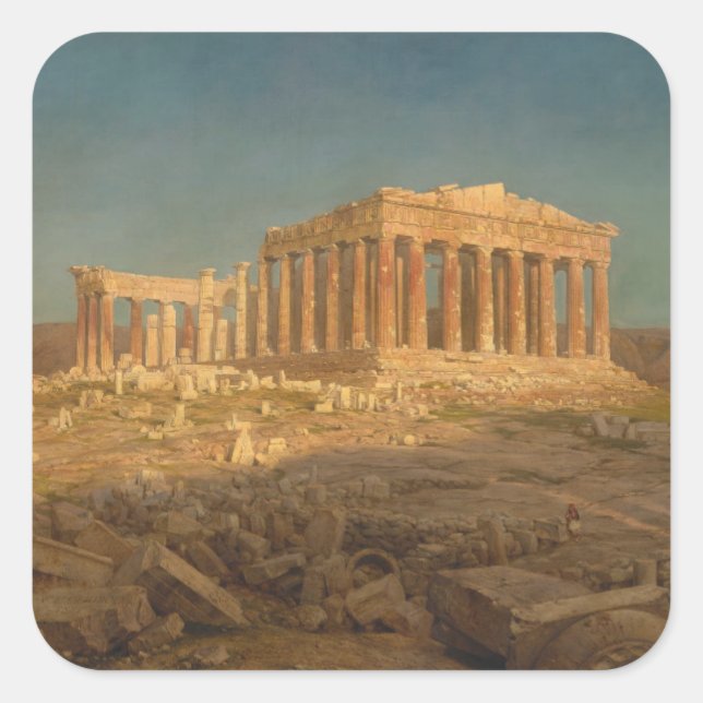 The Parthenon Square Sticker (Front)