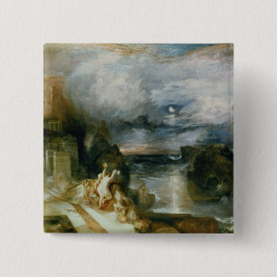 The Parting of Hero and Leander (oil on canvas) 15 Cm Square Badge