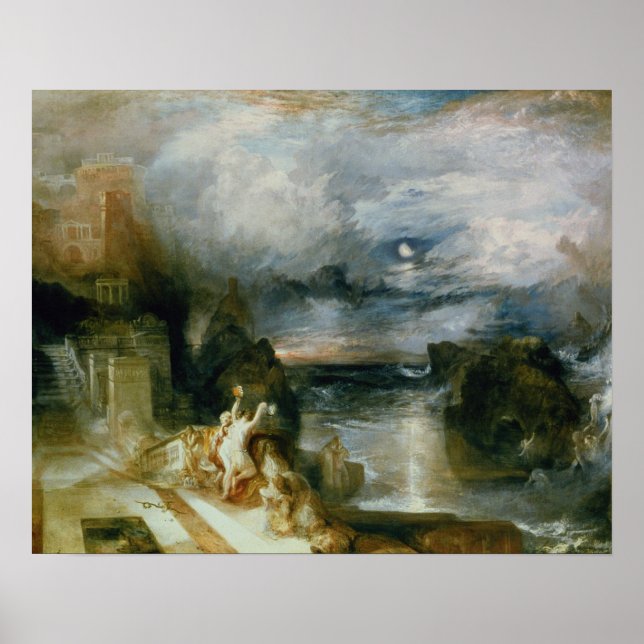 The Parting of Hero and Leander (oil on canvas) Poster (Front)