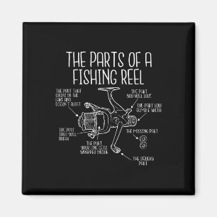 The Parts Of A Fishing Reel - Funny Fishing Fisher Magnet