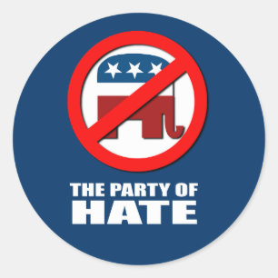 The Party of Hate Classic Round Sticker