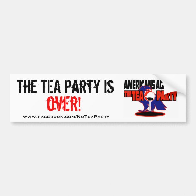 "The Party's Over" Premium Bumper Sticker (Front)