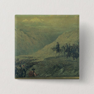 The Passage of the Andes in 1817 (oil on canvas) 15 Cm Square Badge