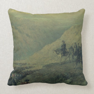 The Passage of the Andes in 1817 (oil on canvas) Cushion