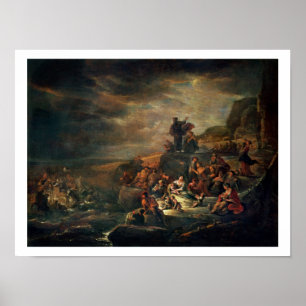 The Passage of the Red Sea (oil on canvas) Poster