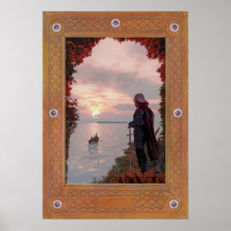 The Passing of Arthur to Lundy, Isle of Avalon Poster