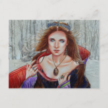 "The Passion Bearer" winter themed postcard