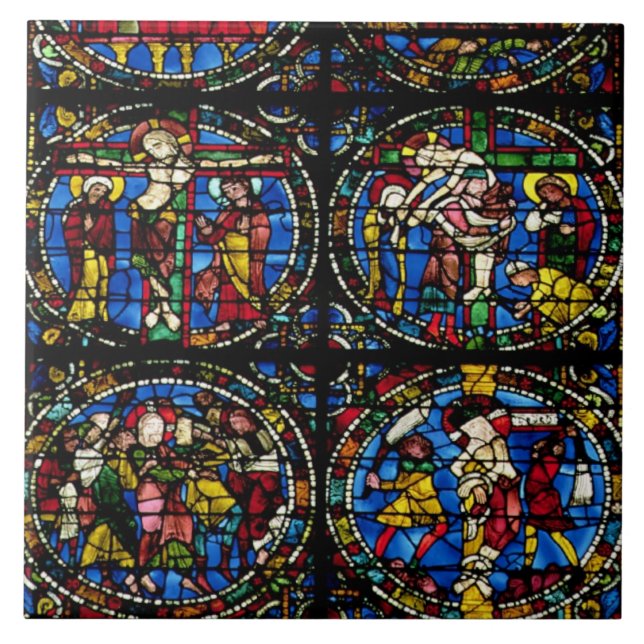 The Passion, lancet window in the west facade, 12t Ceramic Tile (Front)