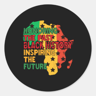 The Past Inspiring The Future Black History Month Classic Round Sticker