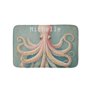 The Pastel Octopus of Enchanted Reef Bath Mat