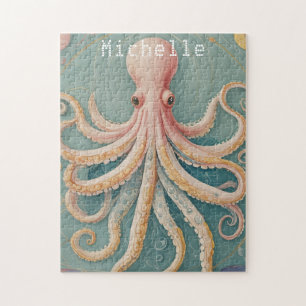 The Pastel Octopus of Enchanted Reef Jigsaw Puzzle