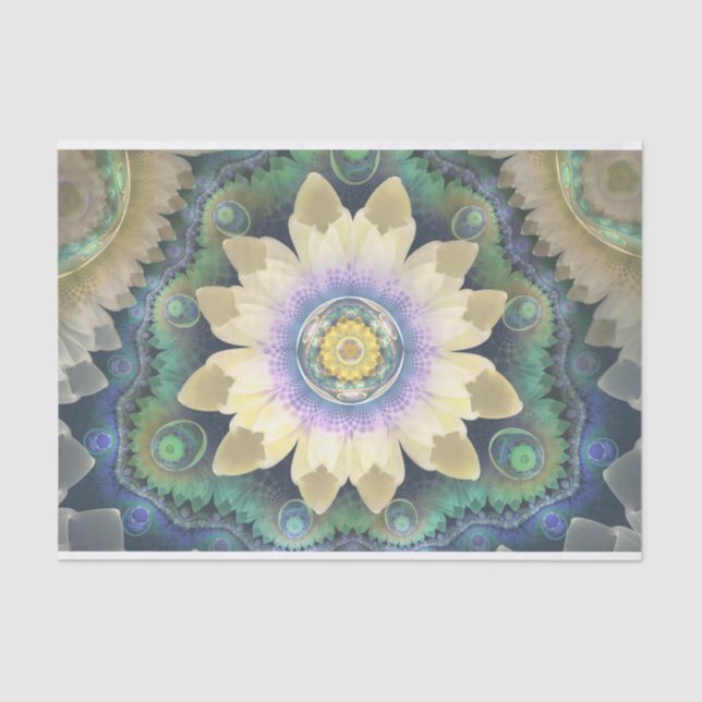 The Pastel Petals of Spring's First Lotus Blossom Tissue Paper (Front)