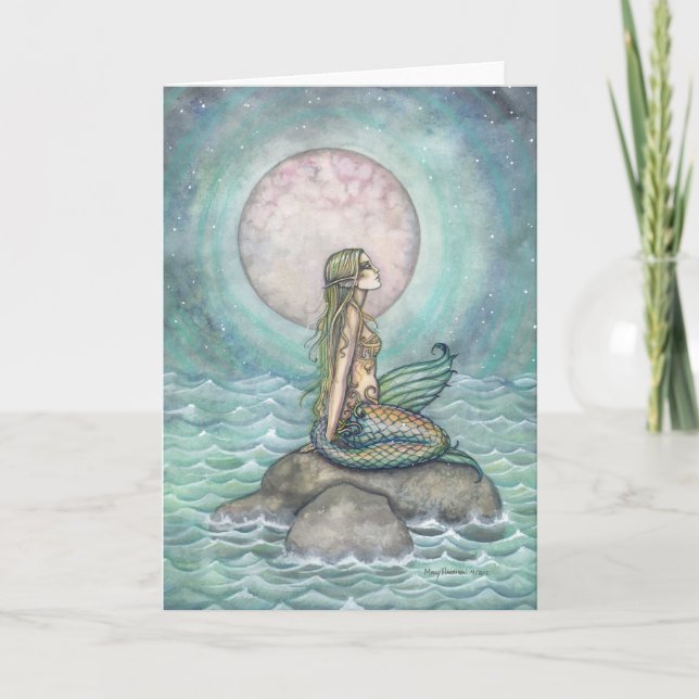 The Pastel Sea Fantasy Mermaid Art Card (Front)