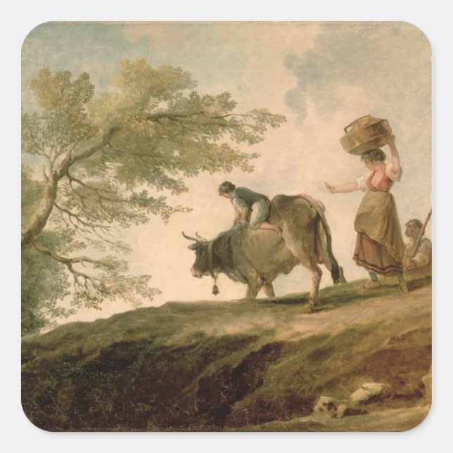 The Pasture Square Sticker (Front)