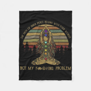 The Path Of Inner Peace Begins With Four Words Yog Fleece Blanket