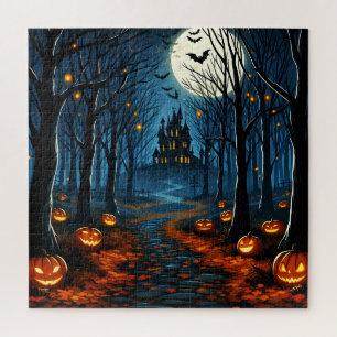 The path of the haunted forest - Halloween Jigsaw Puzzle