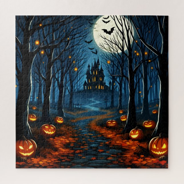 The path of the haunted forest - Halloween Jigsaw Puzzle (Vertical)
