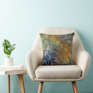 The Path Through the Irises by Claude Monet Cushion