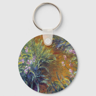 The Path Through the Irises by Claude Monet Key Ring