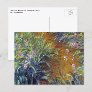 The Path Through the Irises by Claude Monet Postcard