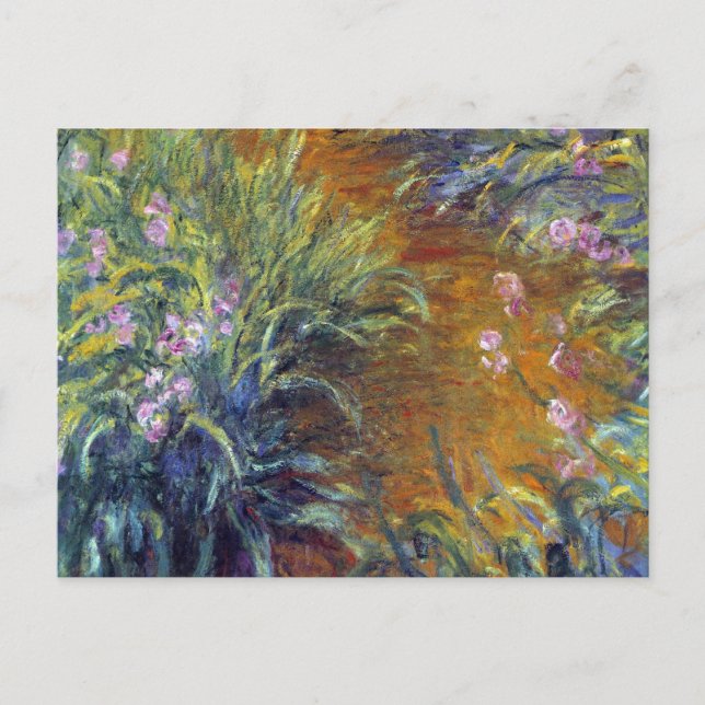The Path Through the Irises by Claude Monet Postcard (Front)