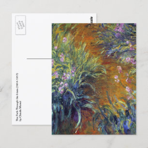 The Path Through the Irises by Claude Monet Postcard