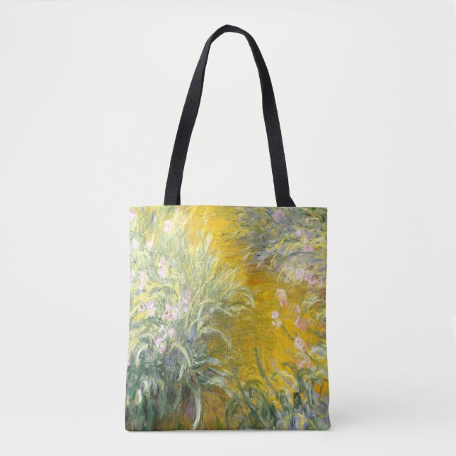 The Path through the Irises by Monet Tote Bag (Front)