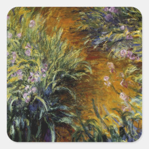 The Path Through the Irises Square Sticker