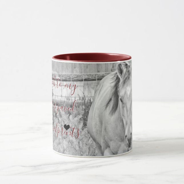 The Path to My Heart (black and white) Mug (Center)