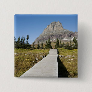 The pathway to the view of Hidden Lake 15 Cm Square Badge
