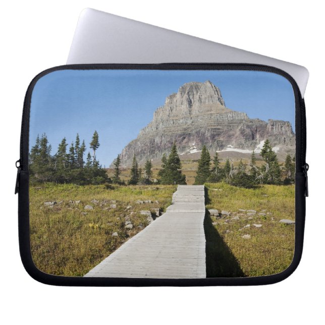 The pathway to the view of Hidden Lake Laptop Sleeve (Front)
